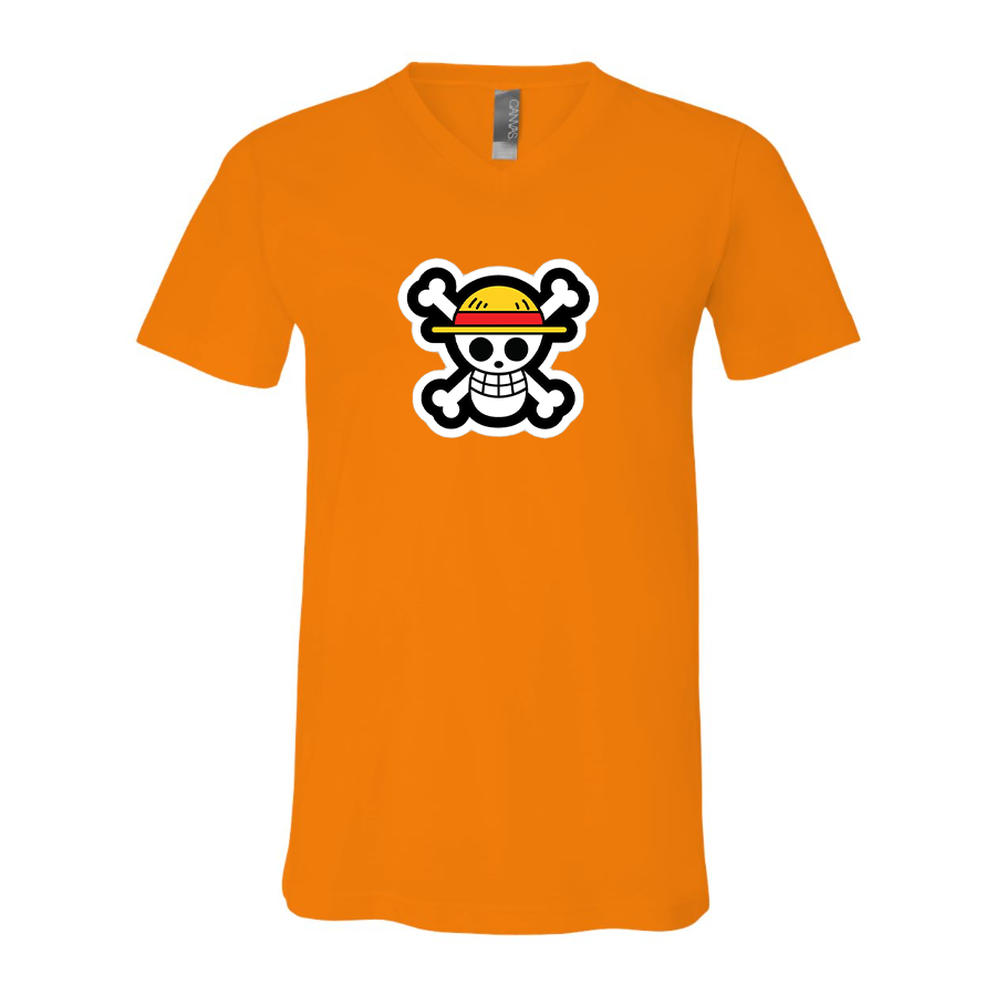 Men's Strawhat BELLA + CANVAS - Jersey V-Neck T-Shirt